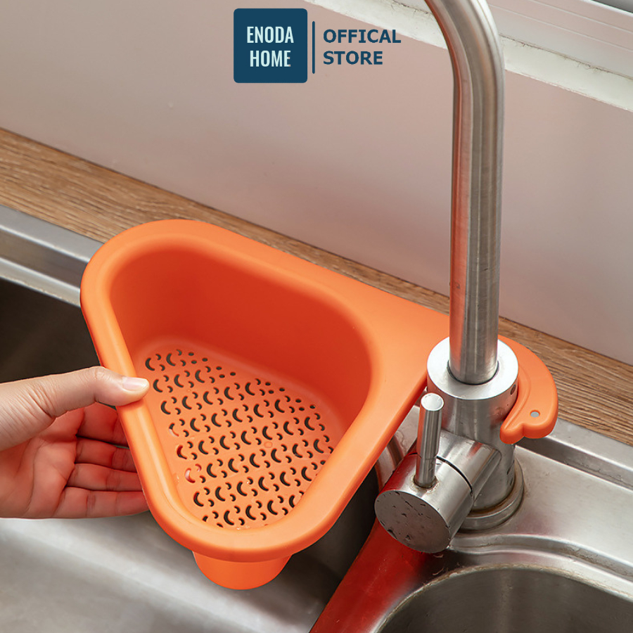 Khay Lọc Rác Bồn Rửa Chén, Lọc Thức Ăn Thừa, Rổ Tam Giác Dạng Lưới, Đựng Giẻ Rửa Bát C005