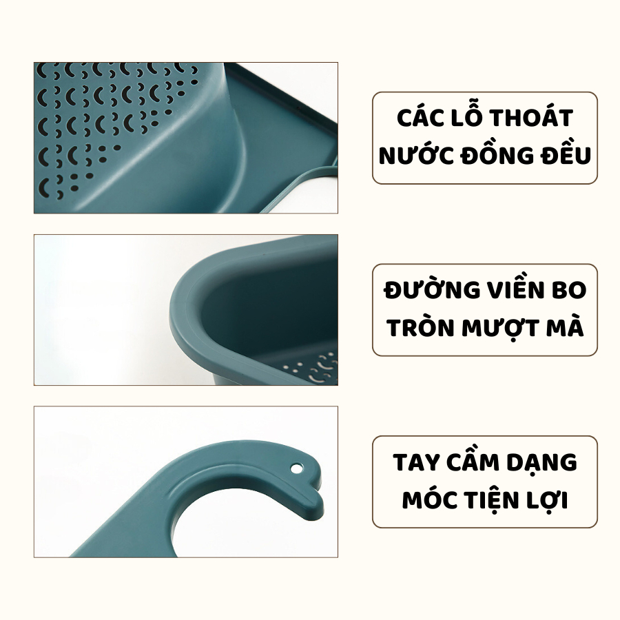 Khay Lọc Rác Bồn Rửa Chén, Lọc Thức Ăn Thừa, Rổ Tam Giác Dạng Lưới, Đựng Giẻ Rửa Bát C005