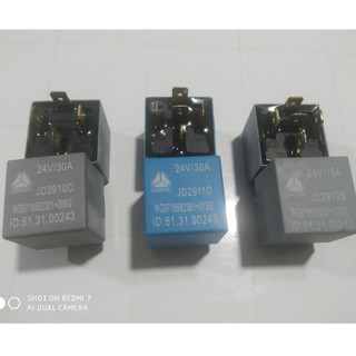 Rơ le 4 chân, 5 chân 24v howo 15A - 30A. (Giá 1 chiếc)