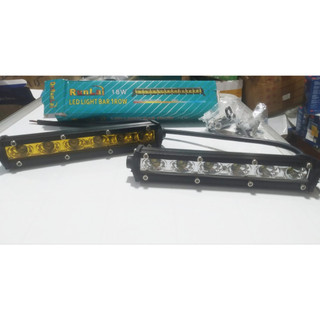 Đèn led thanh trợ sáng Runlai, Đèn pha led Bar 6 bóng dài 18cm dành cho ô tô ánh sáng trắng - vàng.