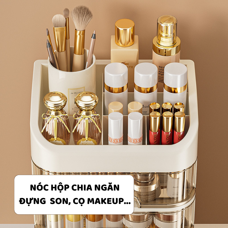 Kệ Đựng Mĩ Phẩm ENODA HOME, Kệ Nhựa Nhiều Tầng Để Bàn, Tủ Mini Đựng Đồ Thiết Kế Tinh Tế P025