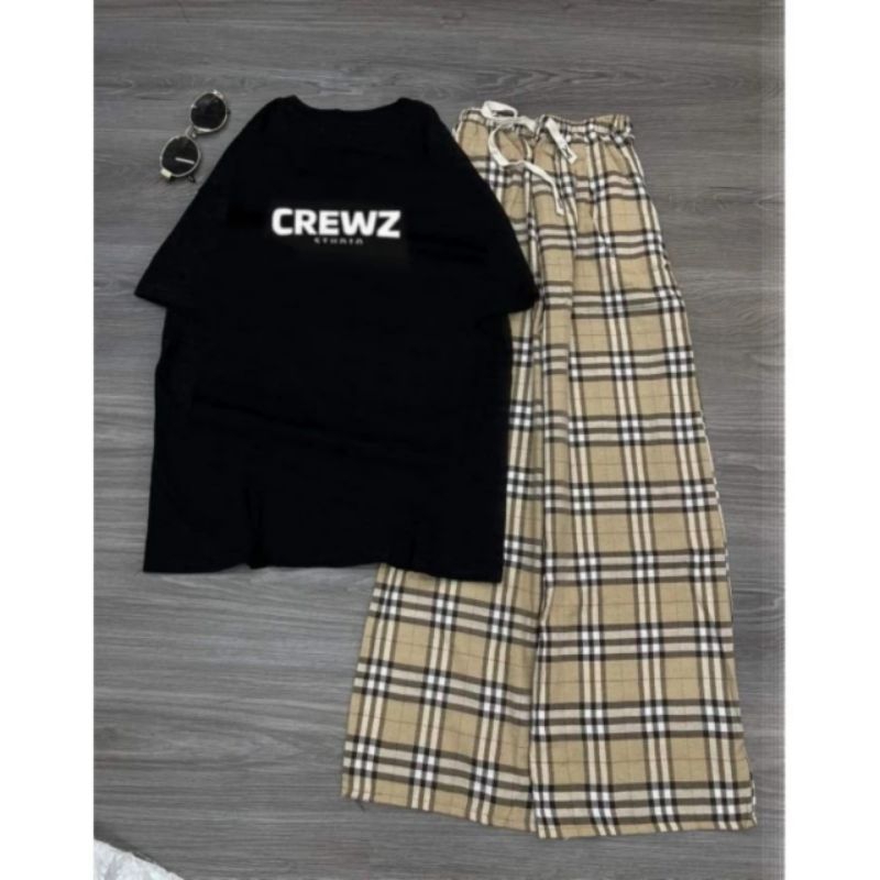 Tổng Hợp Các Set Bộ Quần Caro BBR + Mix Kèm Áo Phông Form Rộng Tay Lỡ chất cotton su mềm mát ---xuongquanaogiare