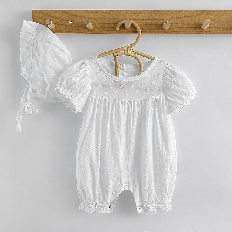 [MD205] Áo liền thân/body ren trắng xinh yêu cho bé gái