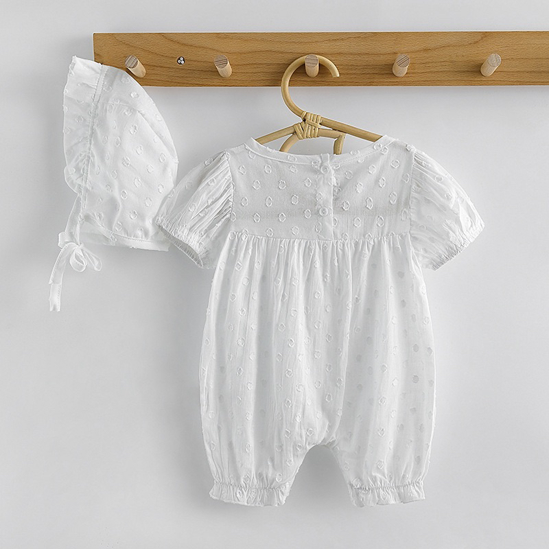 [MD205] Áo liền thân/body ren trắng xinh yêu cho bé gái