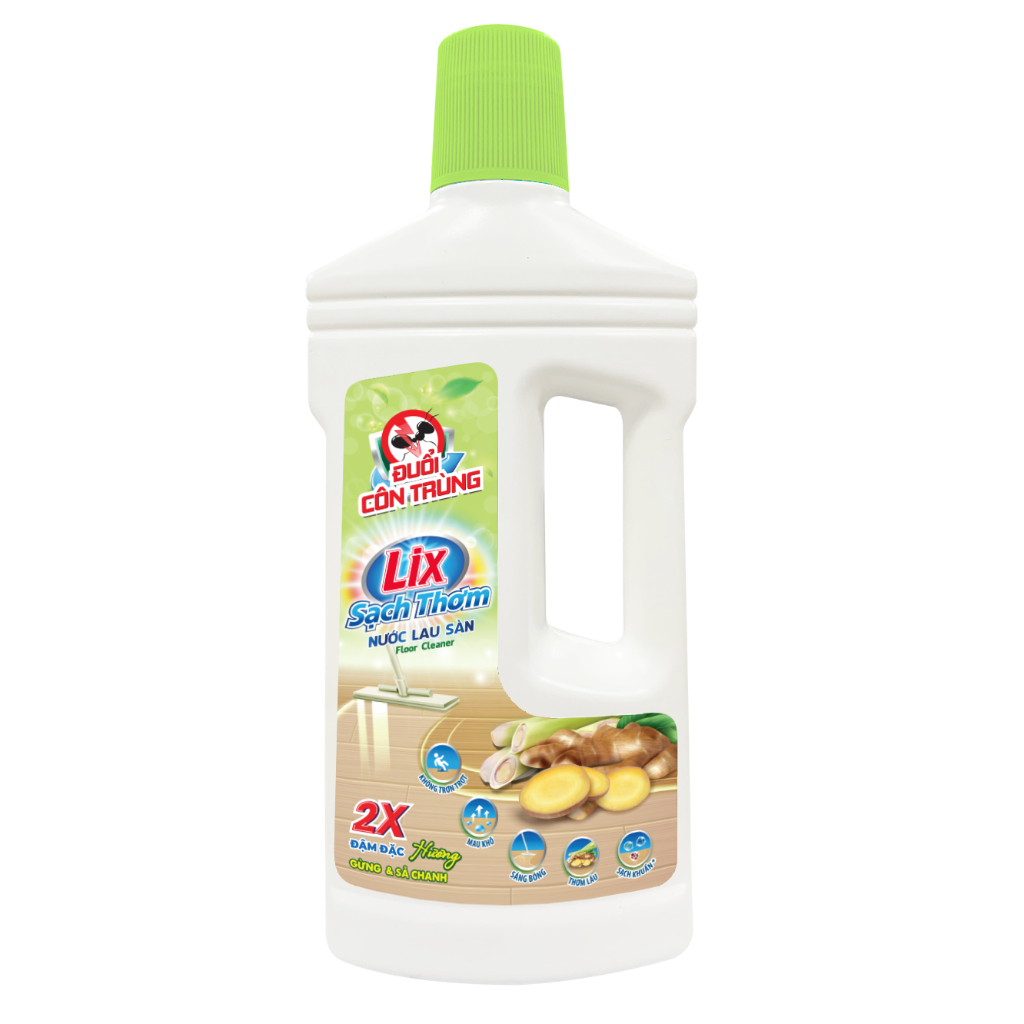 Ảnh Nước lau sàn Lix sạch thơm hương gừng và sả chanh mát lạnh sạch sáng bóng 1L/CH12 18201 Lixco Việt Nam 2