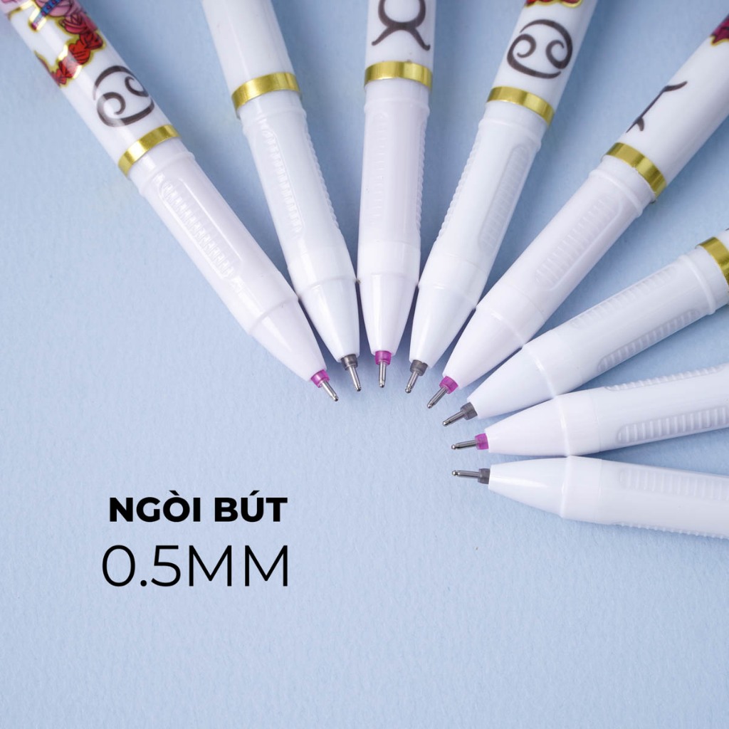 Bút Gel Xóa Được Classmate Bút Nước Ngòi 0.5mm Cung Hoàng Đạo 3 Màu Mực Có Đầu Tẩy Mực Tẩy Xóa Dễ Dàng,Tiện Lợi CL-GP217