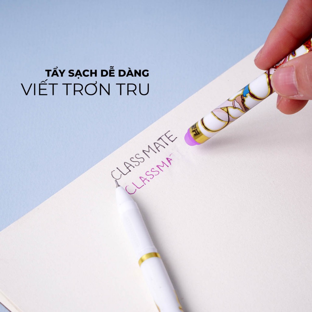 Bút Gel Xóa Được Classmate Bút Nước Ngòi 0.5mm Cung Hoàng Đạo 3 Màu Mực Có Đầu Tẩy Mực Tẩy Xóa Dễ Dàng,Tiện Lợi CL-GP217