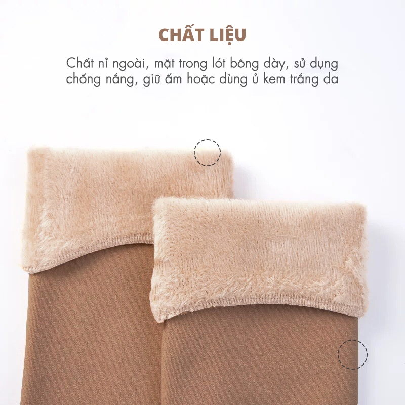 Tất vớ nam nữ chống nắng ủ kem, chất liệu nỉ cotton lót nhung - Ekiu Shop