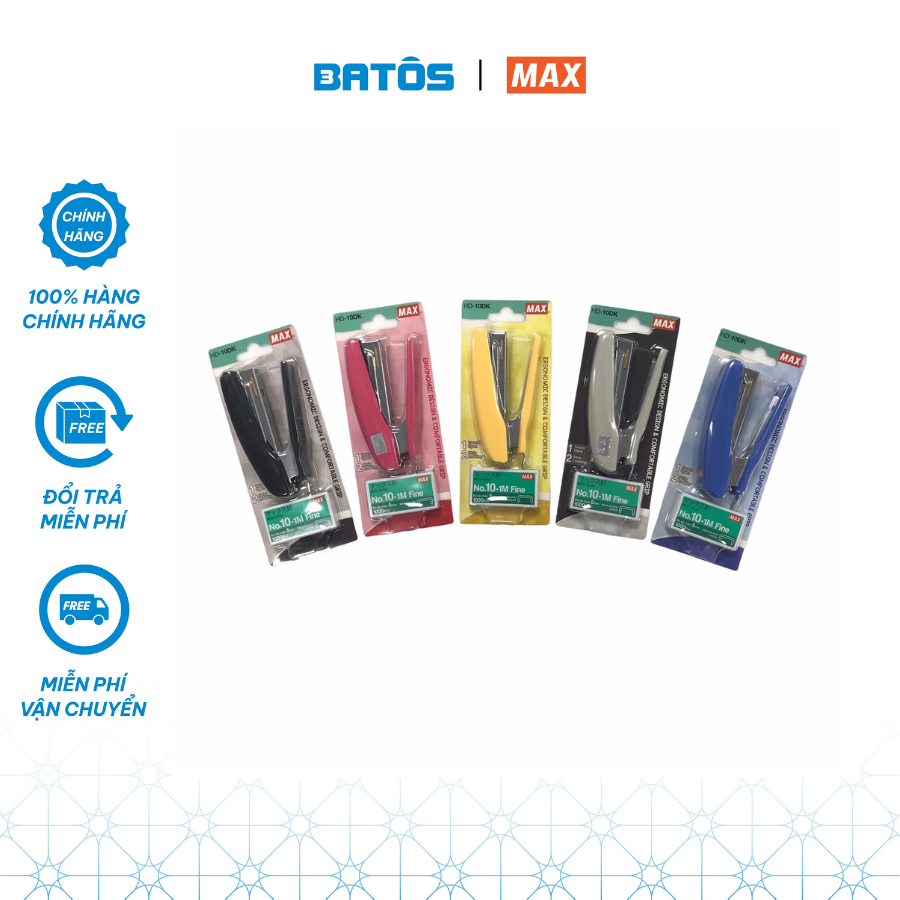 [Siêu bền- Bấm sát mép] Vỉ dập ghim MAX số 10 HD-10DK - Gồm 01 dập ghim & 01 đinh ghim