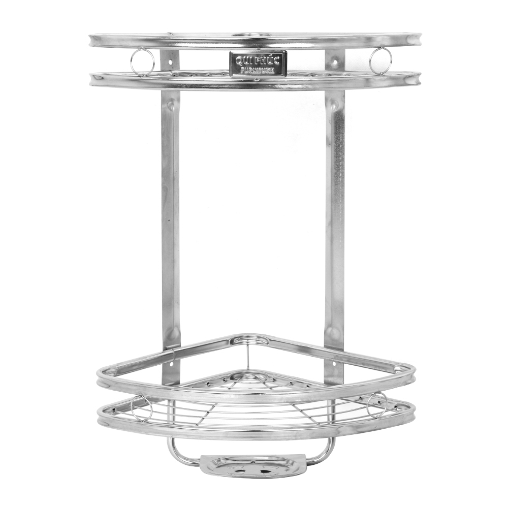 Kệ góc nhà tắm Dona QUI PHÚC, inox 304 cao cấp, không gỉ, 2 tầng tiện lợi, tiết kiệm không gian
