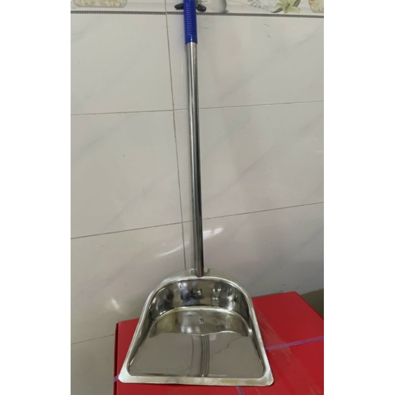 ki hốt rác inox 304, đồ xúc rác, ky hót rác, gầu xúc rác cán dài 40cm ...