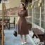 Đầm thiết kế cổ sơ mi túi hộp dáng xoè BEMINE MT8962