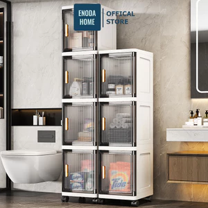Tủ Đựng Đồ ENODA HOME, Tủ Nhựa Khe Hẹp Thiết Kế Sang Trọng, Cửa Kín Chống Ẩm Chống Bụi TUN006