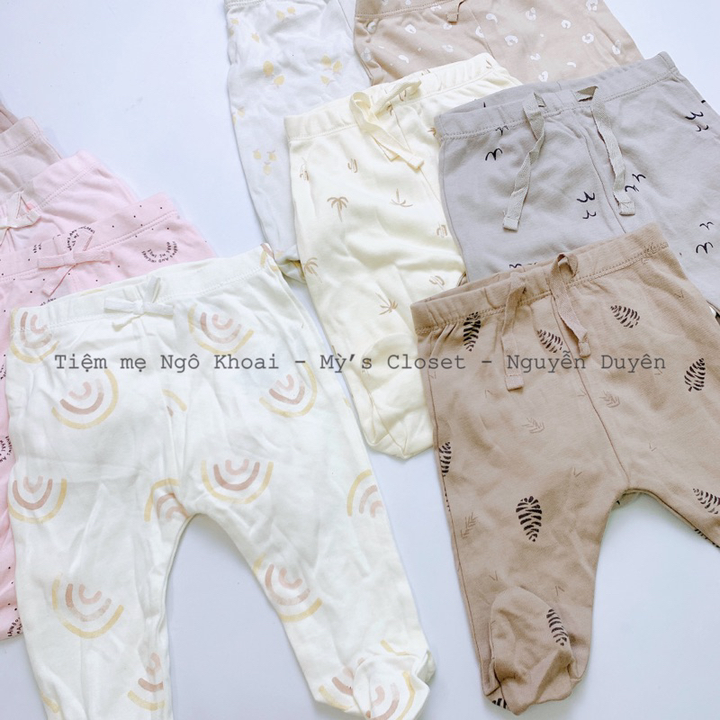 [MD109] MINENE 0-3m/4-6kg Quần liền tất cho bé sơ sinh chất liệu cotton mềm máti