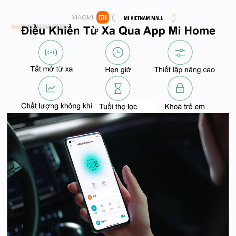 Ảnh Máy Lọc Không Khí Xiaomi Smart Air Purifier 4 Lite EU | Lọc Bụi, Phấn Hoa  | Khử Mùi  | Điều Khiển Qua App | BH 12 Tháng 3