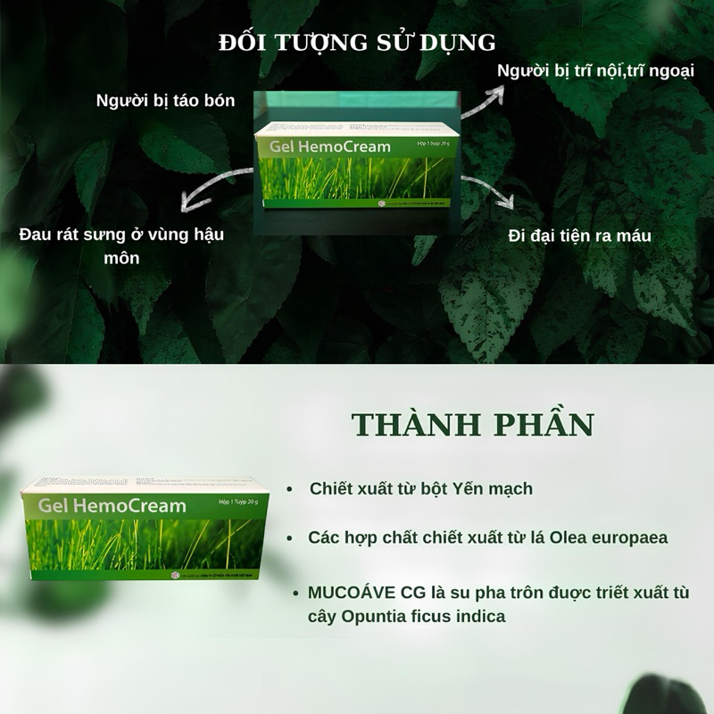 ✅[Hàng chính hãng] Gel giảm đau rát ngứa, bôi trĩ Hemocream