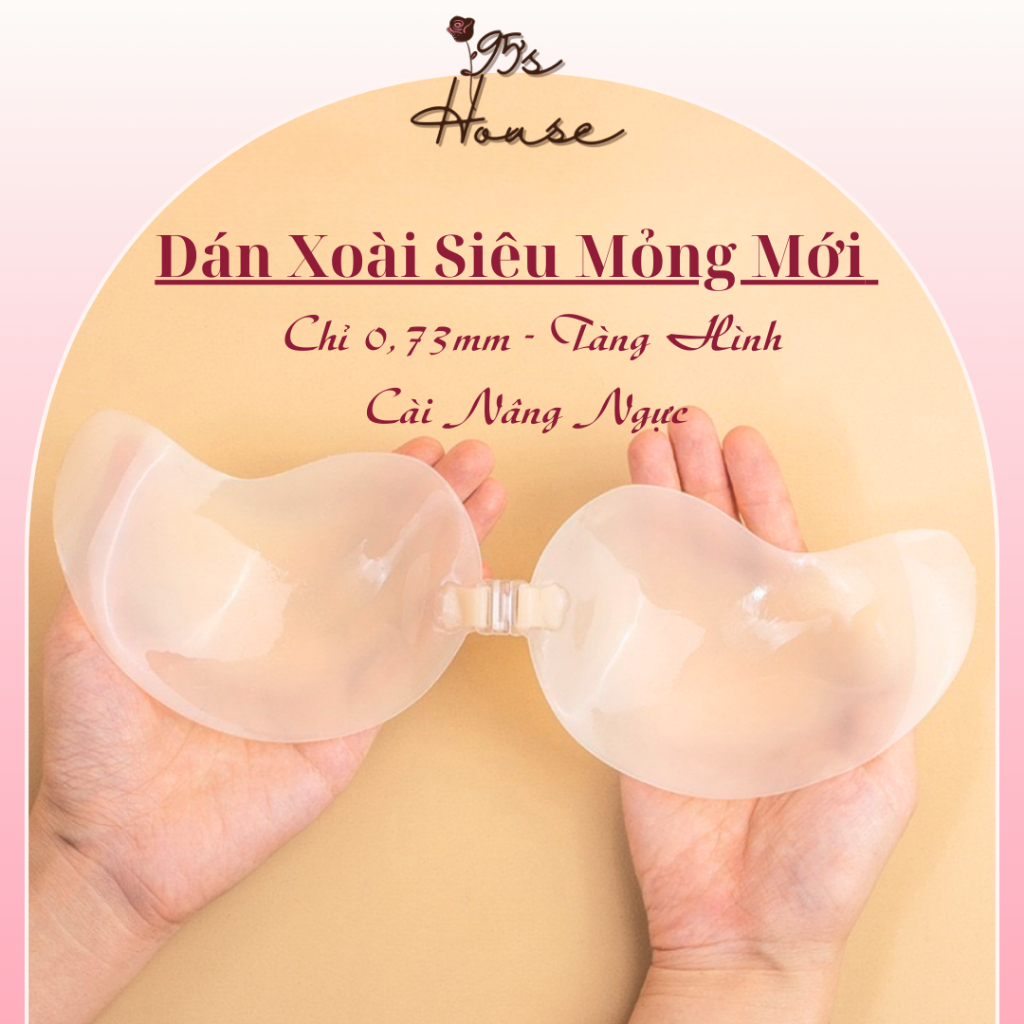 Áo dán nâng ngực Silicone Siêu Mỏng, Miếng dán ngực cài trước tạo khe Tàng Hình DN04