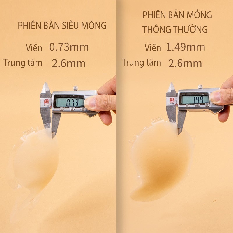 Áo dán nâng ngực Silicone Siêu Mỏng, Miếng dán ngực cài trước tạo khe Tàng Hình DN04