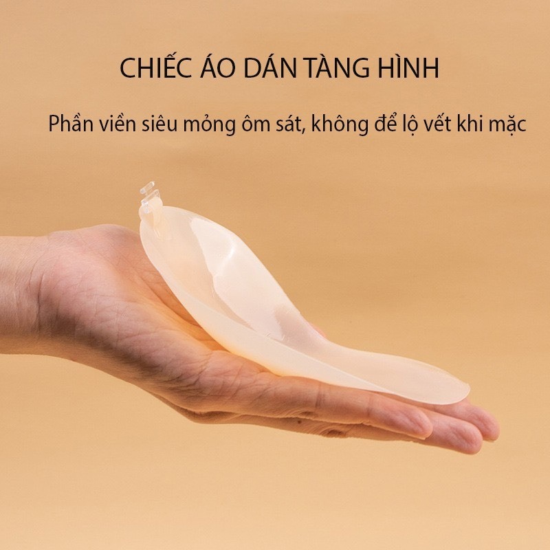 Áo dán nâng ngực Silicone Siêu Mỏng, Miếng dán ngực cài trước tạo khe Tàng Hình DN04