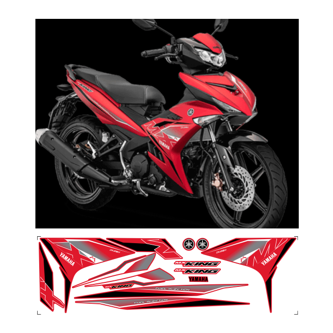 tem rời exciter 150 mâu mkinh cao cấp chất liệu in 3 lớp PPF chống nước không phai màu .