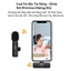 Micro Thu Âm Không Dây Cài Áo Thu Âm Livestream Hỗ Trợ Phát Sóng Trực Tiếp Cho iphone / Android Cấp Khoảng Cách 20m