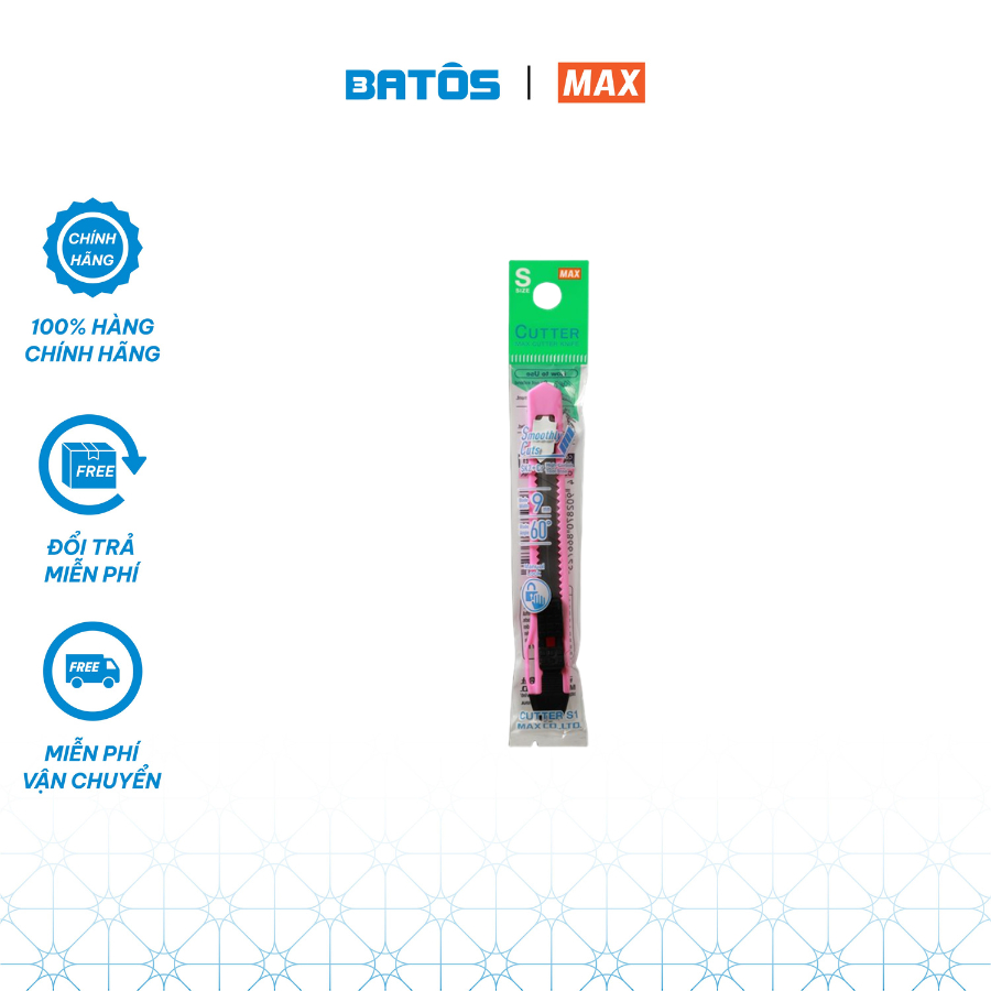 Dao trổ MAX 9mm S1 - Đường cắt sắc bén, thiết kế tiện dụng trong văn phòng, gia đình