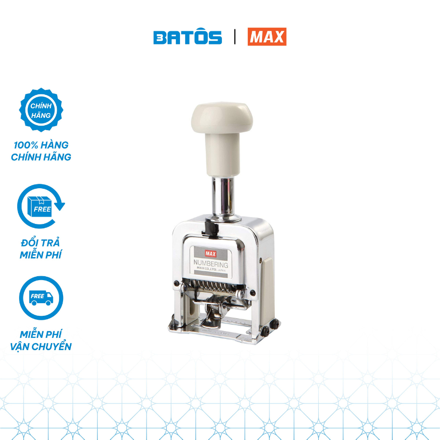 Dấu đóng số nhảy MAX N-807 8 số tự động - 1 chiếc - Dấu đóng nhanh, bền, mực không cặn