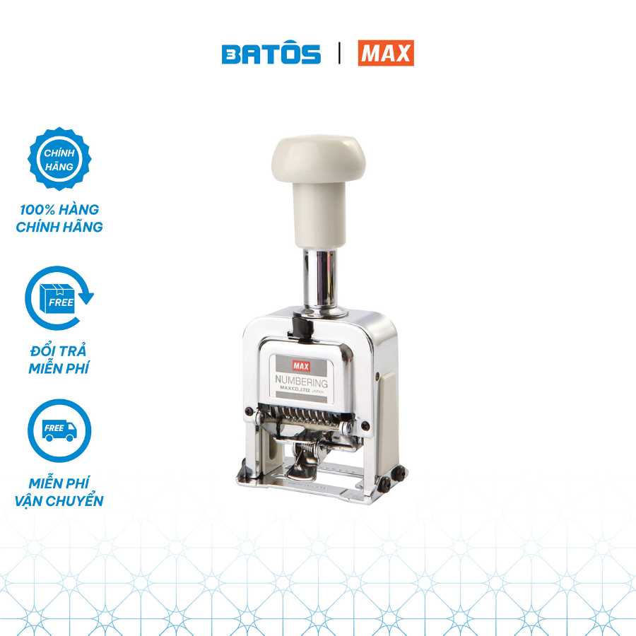 Dấu đóng số nhảy MAX N-807 8 số tự động - 1 chiếc - Dấu đóng nhanh, bền, mực không cặn