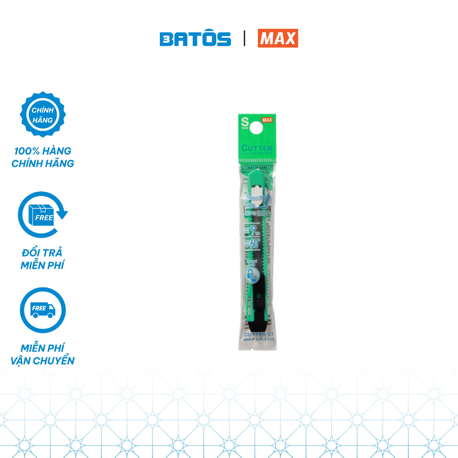 Dao trổ MAX 9mm S1 - Đường cắt sắc bén, thiết kế tiện dụng trong văn phòng, gia đình