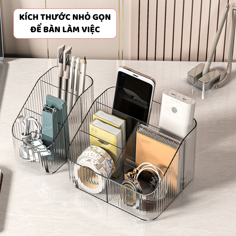 Khay Đựng Mĩ Phẩm ENODA HOME, Hộp Đựng Mĩ Phẩm, Đồ Trang Điểm Để Bàn Nhiều Ngăn P060