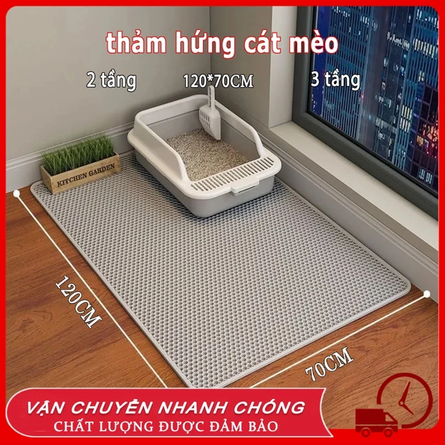 🔥🔥【120cm*70cm】Thảm hứng cát mèo Kích thước lớn thảm thảm cát cho mèo Thảm chống văng cát thảm lót cát cho mèo thảm mèo