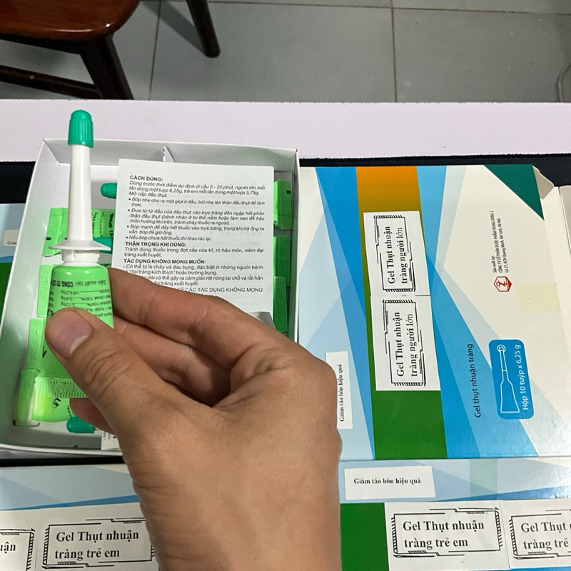 ✅[Hàng chính hãng] Gel thụt nhuận tràng loại Naqty tốt hiệu quả (Hộp 10 tuýp)