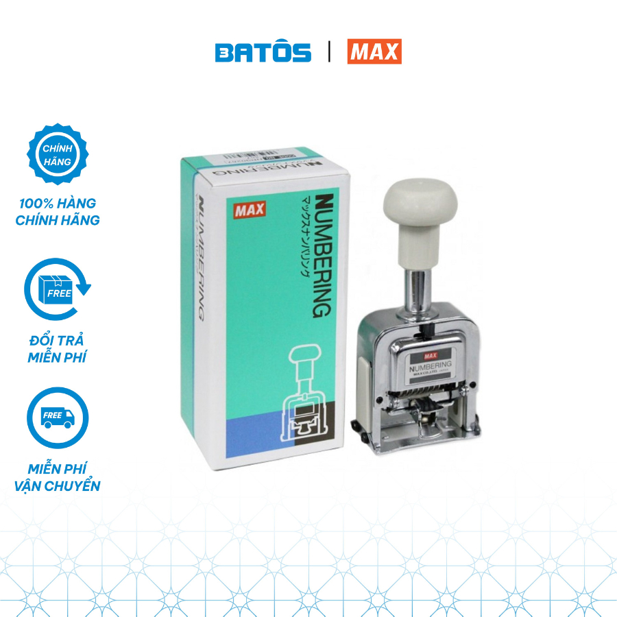 Dấu đóng số nhảy MAX N-1007 10 số tự động - 1 chiếc - Dấu đóng nhanh, bền, mực không cặn