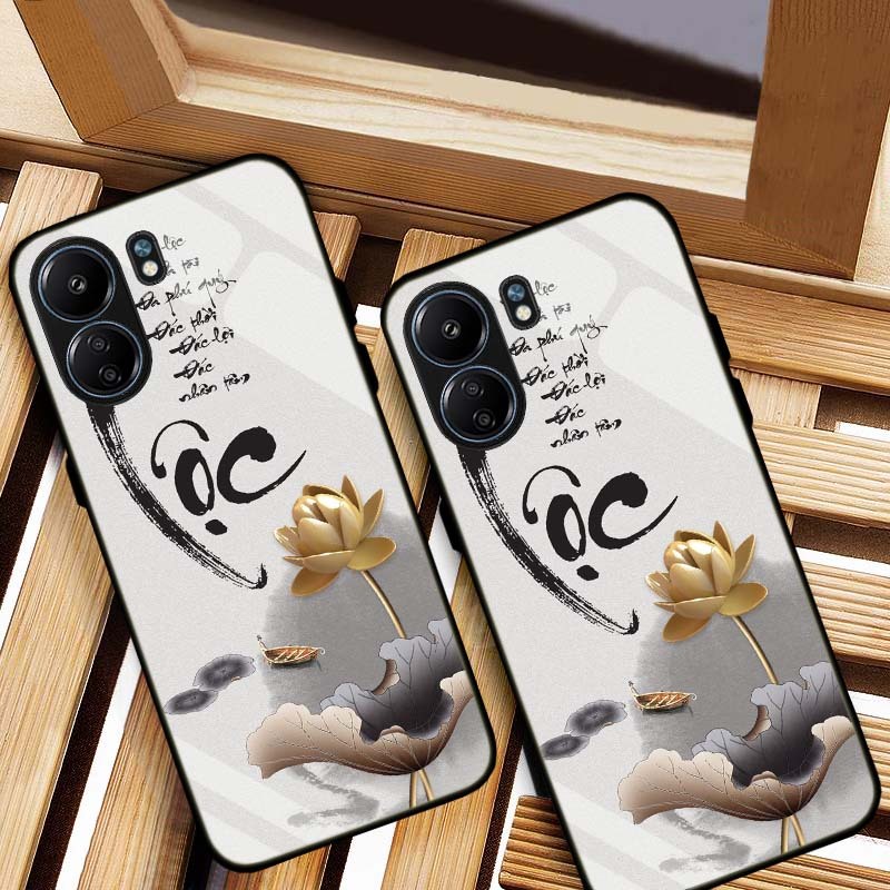 ỐP LƯNG XIAOMI REDMI 13C, POCO C65 HÌNH 555 LƯNG NG KÍNH CƯỜNG LỰC CAO CẤP