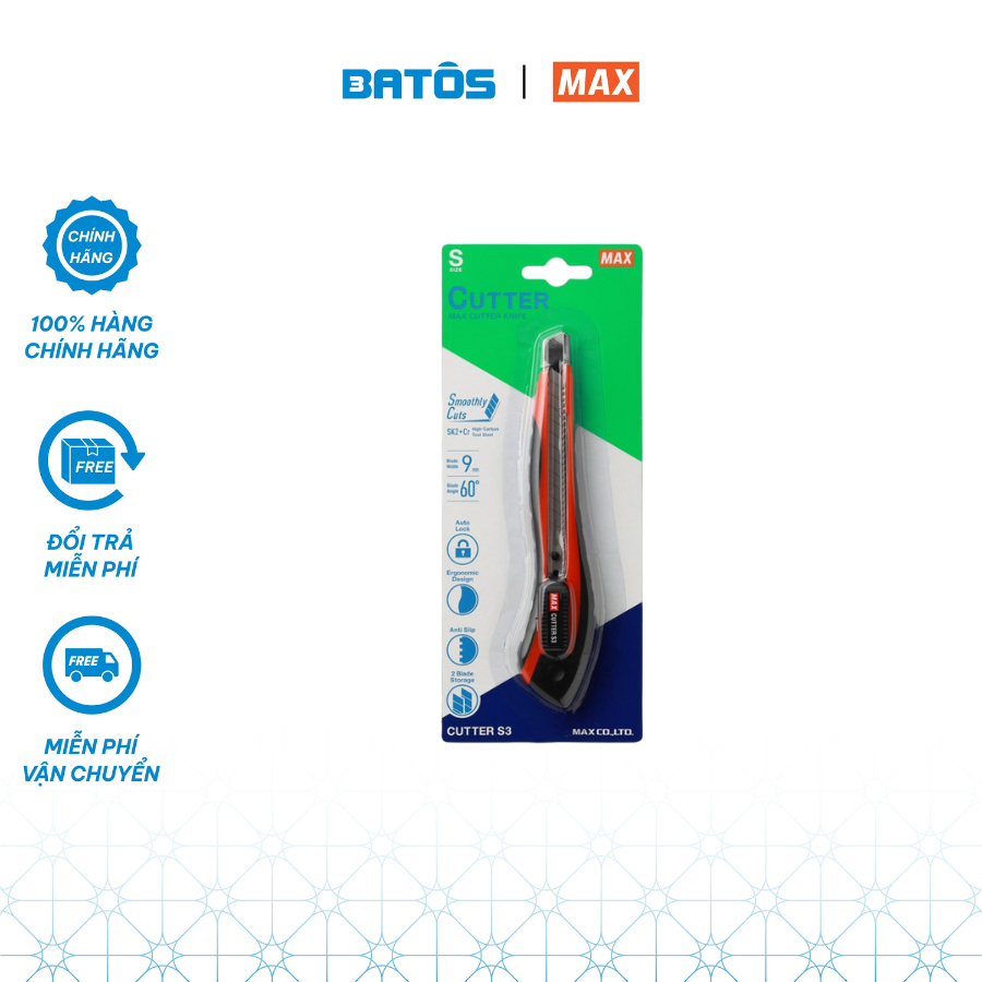Dao trổ Max - Nhật Bản S3 9mm,thép SK2 + Crom, siêu sắc -siêu bền.