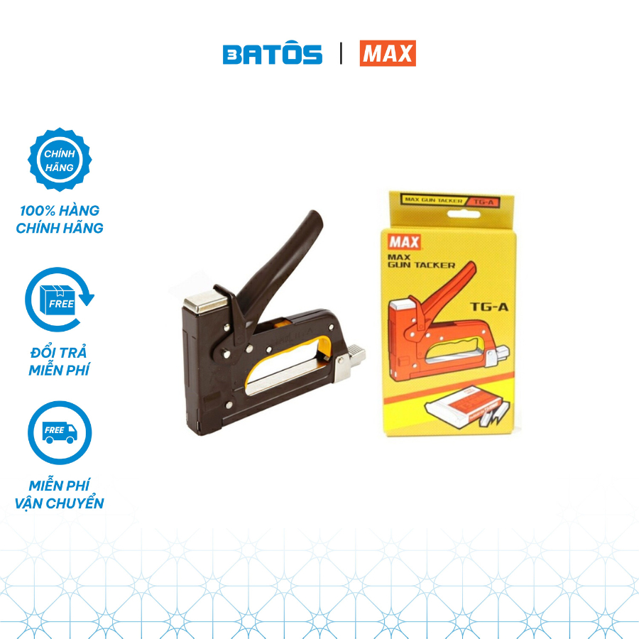 [Bấm được lên gỗ]Máy bấm kim  MAX TG-A - Công suất lớn, phù hợp sử dụng nội thất, nhà xưởng.