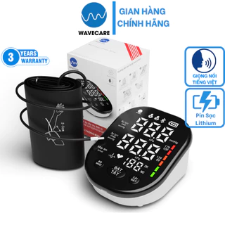 Máy đo huyết áp Wavecare B01A Chính Hãng - Pin Lithium sạc (Giọng nói Tiếng Việt)