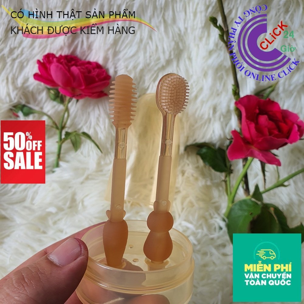 Bàn chải chuyên dùng cho trẻ sơ sinh - Vệ sinh nướu - Rơ lưỡi