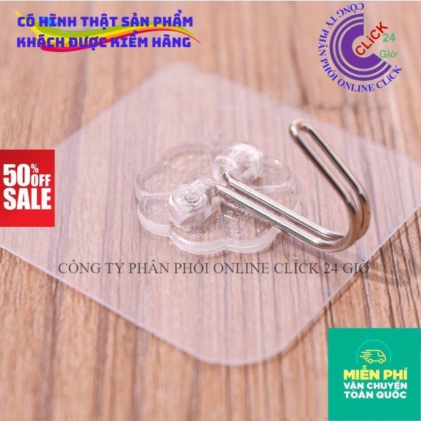 Móc Dán Tường Siêu Dính Trong Suốt Chịu Lực Tốt Treo Tường Chắc Chắn 6x6 cm  Móc Dán Tường Siêu Dính Trong Suốt