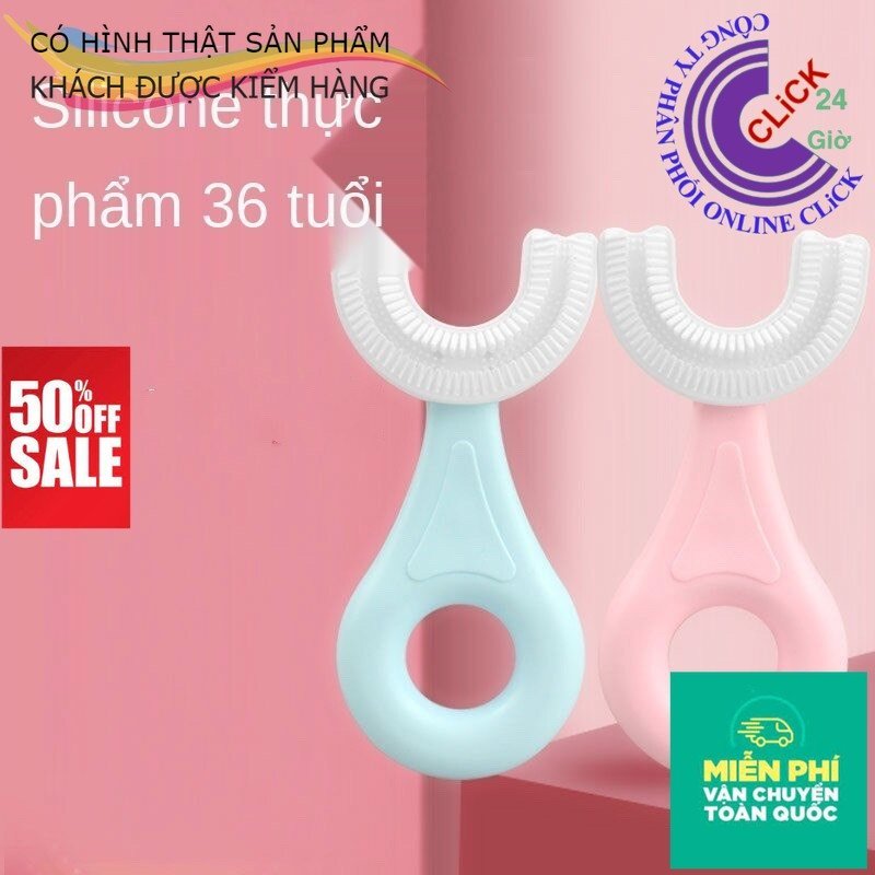Bàn Chải Đánh Răng Chữ U Silicon chải sạch mọi ngóc ngách nhưng không làm tổn thương răng bé