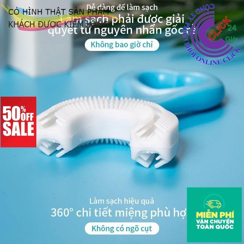 Bàn Chải Đánh Răng Chữ U Silicon chải sạch mọi ngóc ngách nhưng không làm tổn thương răng bé