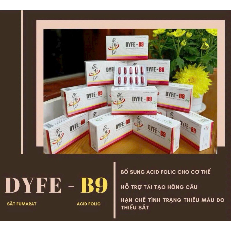 ✅[Hàng chính hãng] Bổ sung Acid folic , sắt DYFE B9 hạn chế tình trạng thiếu máu Viện Pasteur Đà Lạt