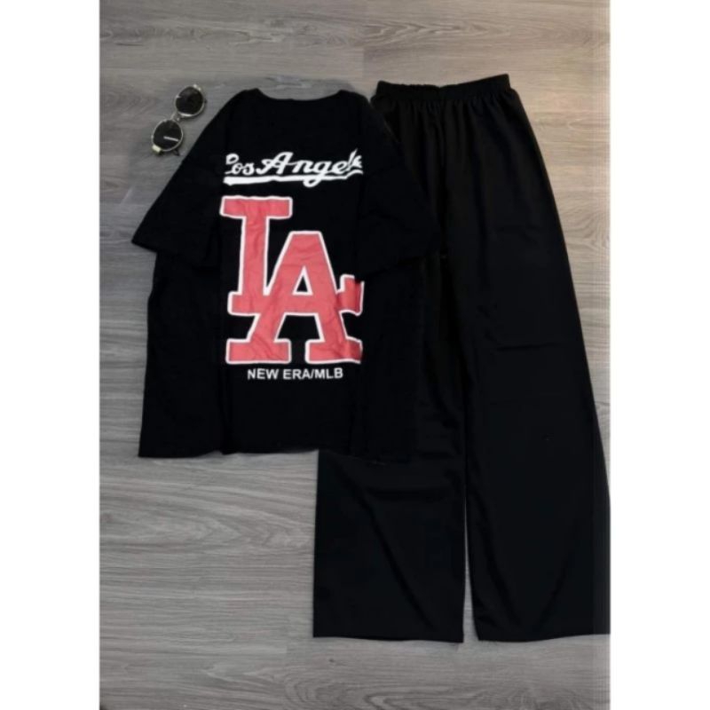 Tổng Hợp Các Set Quần Ống Rộng Đen Hack Dáng + Mix Áo Phông Form Rộng Tay Lỡ Unisex