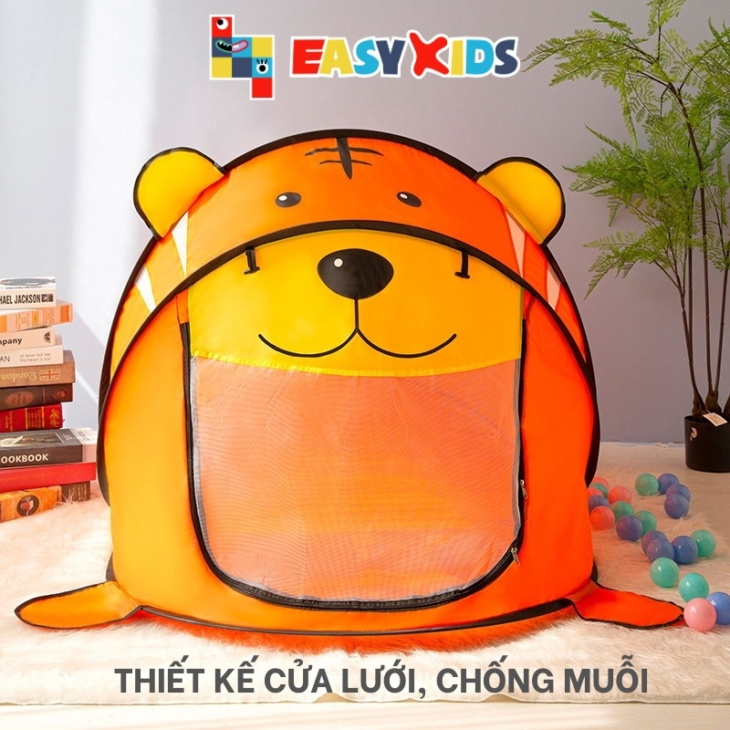Lều Trẻ Em Tự Bung Hình Gấu Hổ Cho Bé Trai Và Gái Chơi Trong Nhà, Lều Ngủ Cho Bé Mẫu Mới