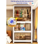Tủ Nhựa Gấp Gọn Cao Cấp Nhiều Ngăn, Hộp Gấp Đựng Đồ,Quần Áo Thông Minh, Tháo Lắp Dễ Dàng, Tầng Rời Có Thể Dùng Riêng Lẻ — ảnh 4