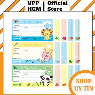 Combo 5 Xấp 60 Nhãn Vở Học Sinh Thiên Long Điểm 10 TP-NBL005 – Nhãn Dán Decal Dai Mịn Không Nhòe Mực