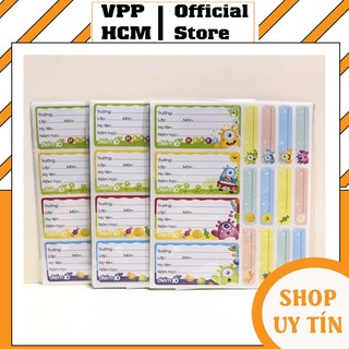 Combo 5 Xấp 60 Nhãn Vở Học Sinh Thiên Long Điểm 10 TP-NBL005 – Nhãn Dán Decal Dai Mịn Không Nhòe Mực