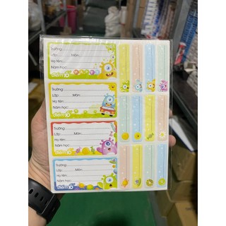 Combo 5 Xấp 60 Nhãn Vở Học Sinh Thiên Long Điểm 10 TP-NBL005 – Nhãn Dán Decal Dai Mịn Không Nhòe Mực
