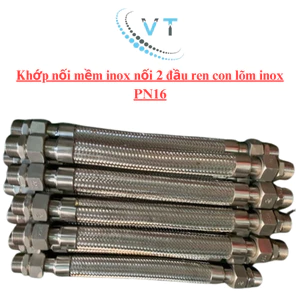 Khớp nối mềm inox nối 2 đầu ren con lõm inox PN16