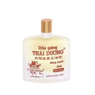 [ CHIẾT XUẤT THẢO DƯỢC ] Dầu Gừng Thái Dương Nóng Mạnh Làm Ấm, Thư Giãn Cơ Thể, Vai Gáy, Lưng – Chai 24ml